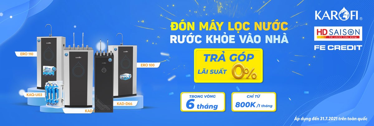 ĐÓN MÁY LỌC NƯỚC RƯỚC KHỎE VÀO NHÀ CHỈ TỪ 800.000Đ/THÁNG TRẢ GÓP