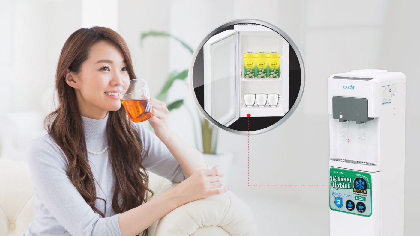 Cây nước nóng lạnh Karofi HC16 úp bình
