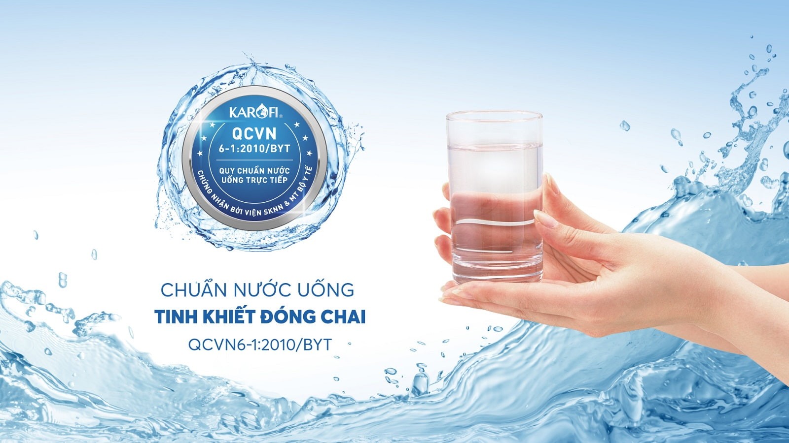 Nước sau lọc đạt chuẩn tinh khiết nước uống đóng chai