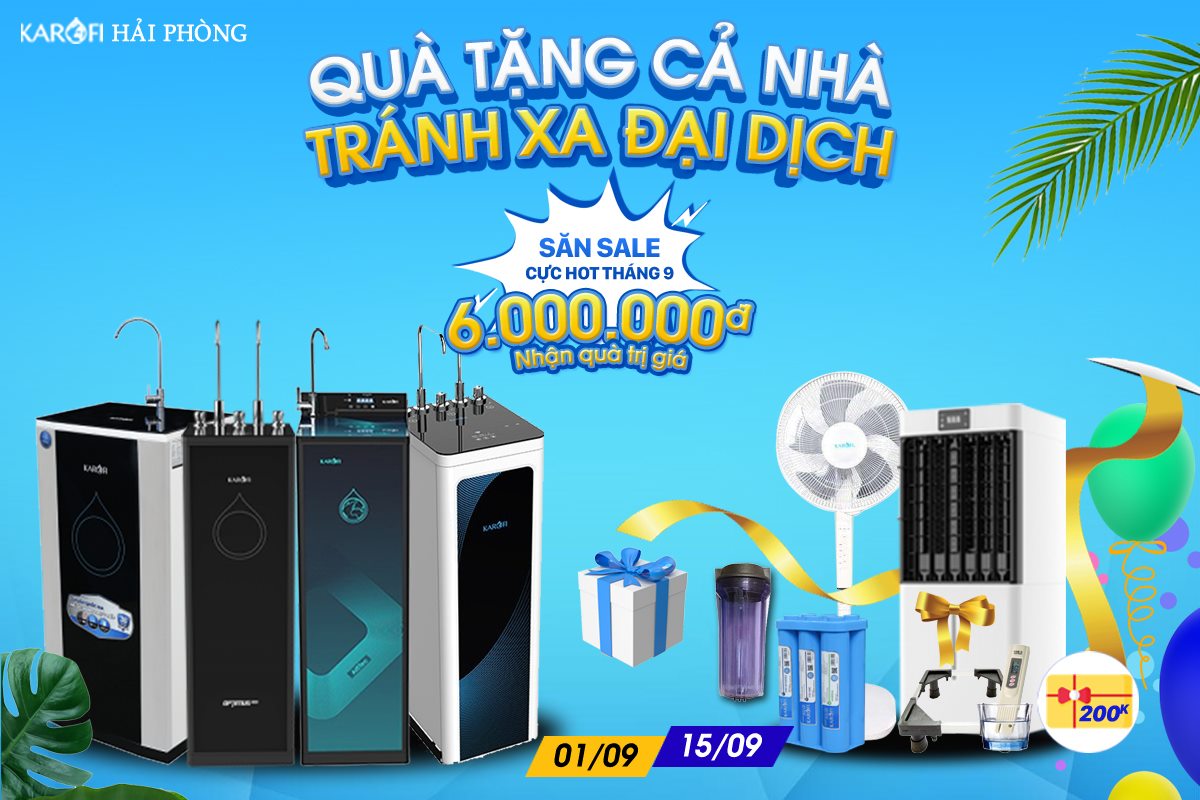 SĂN SALE MÁY LỌC NƯỚC KAROFI CỰC HOT THÁNG 9