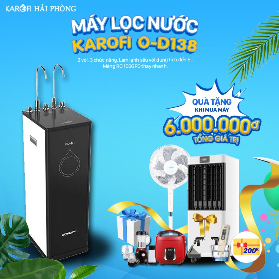 máy lọc nước Karofi O-D138