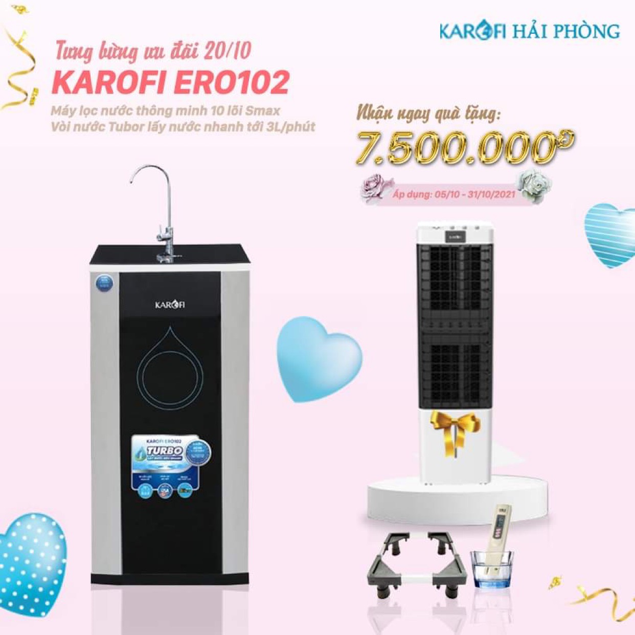 chương trinhg khuyến mãi t10 - Karofi ERO 102