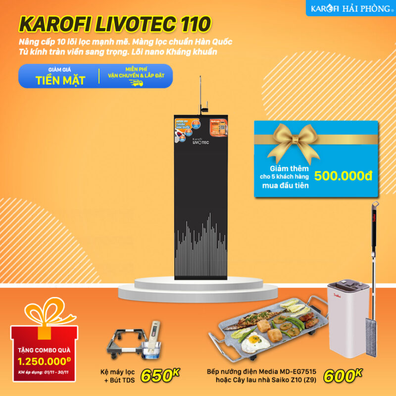 Karofi Livotec 110 - khuyến mãi tháng 11