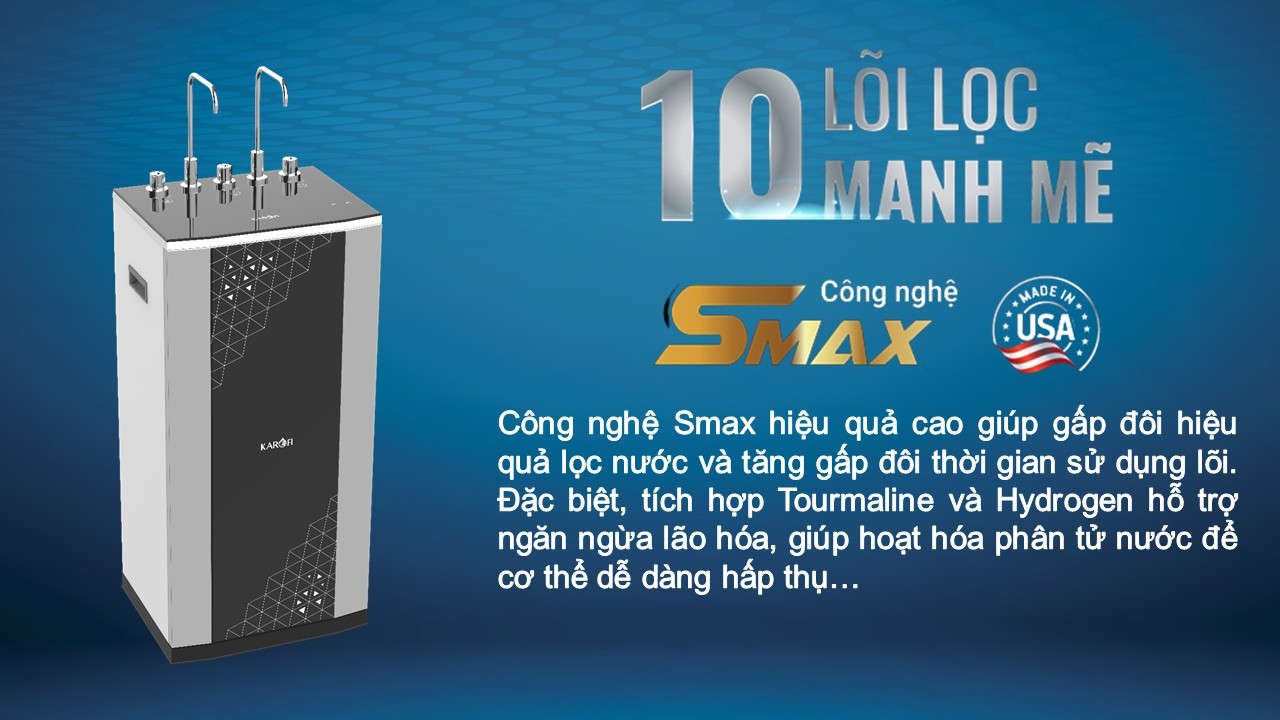Máy lọc nước nóng lạnh Karofi KAD – D950