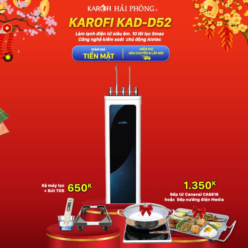 MÁY LỌC NƯỚC NÓNG - LẠNH - NGUỘI KAROFI KAD-D52