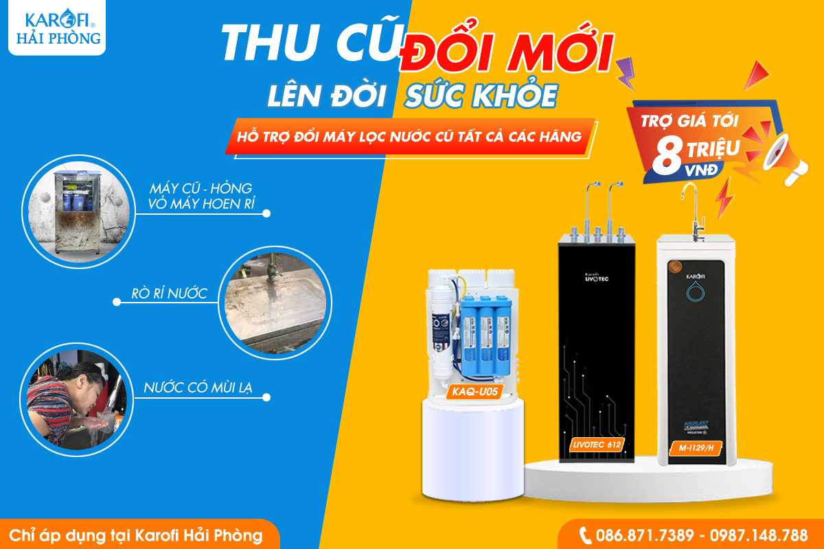 Banner Thu máy cũ - Đổi máy mới Khuyến mãi Karofi Hải Phòng 2023
