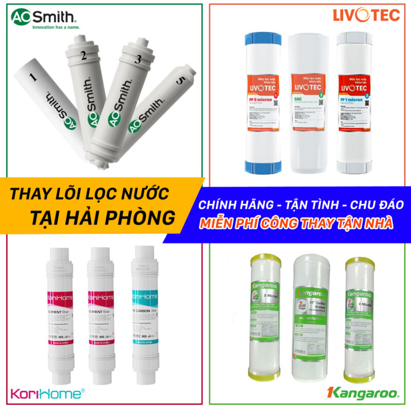 thay lõi lọc nước các hãng tại Hải Phòng
