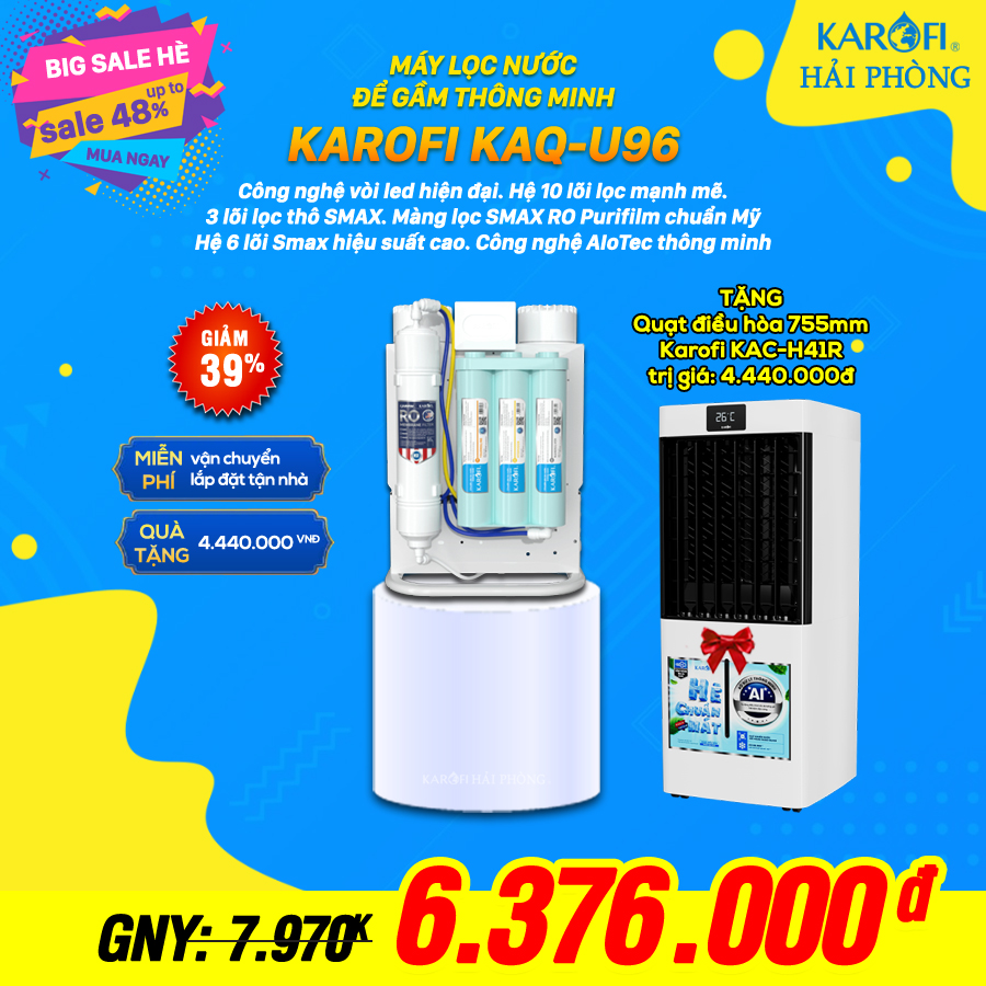 Máy lọc nước Karofi KAQ-U96