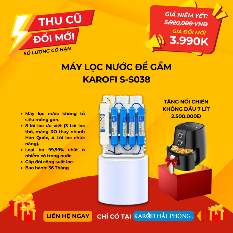 Máy lọc nước Karofi Slim S-s038