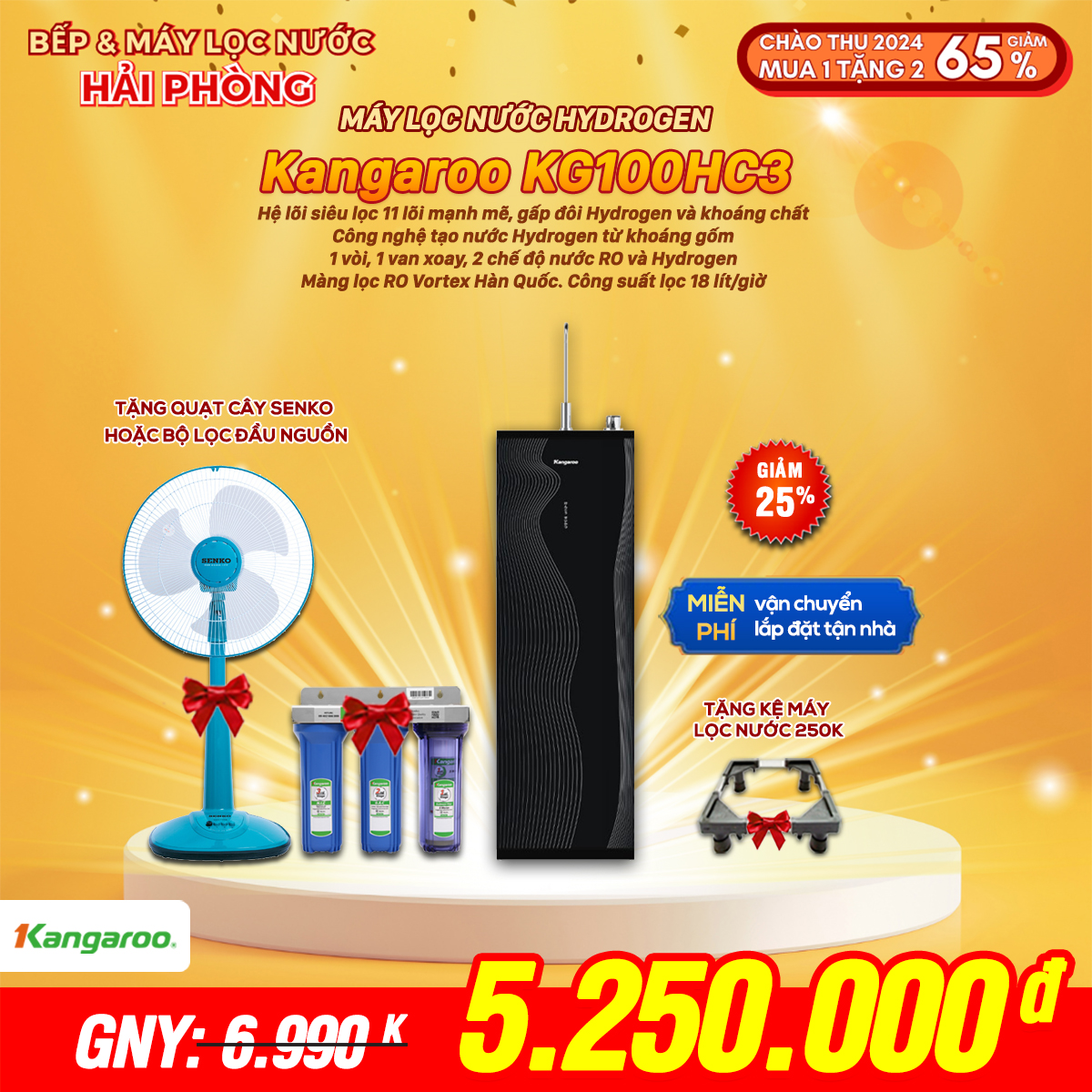 Máy lọc nước Kangaroo-KG100HC3