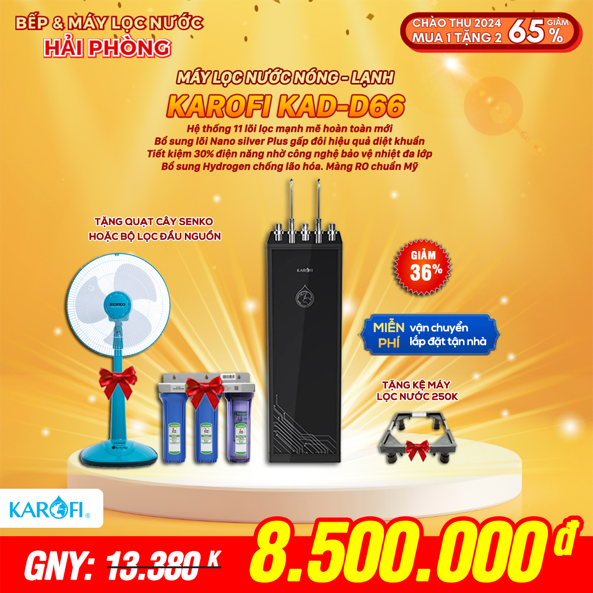 Máy lọc nước Karofi KAD-D66