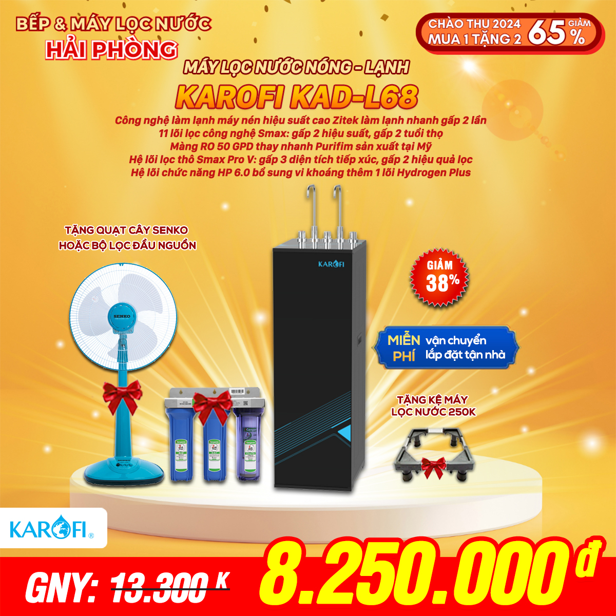 Máy lọc nước Karofi KAD-L68