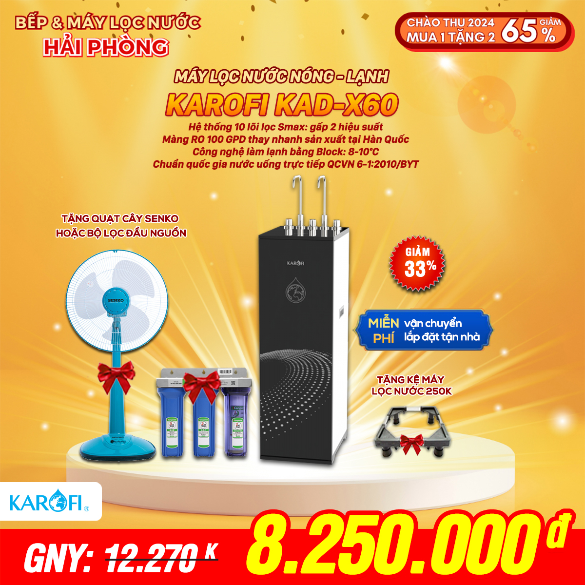 Máy lọc nước Karofi KAD-X60