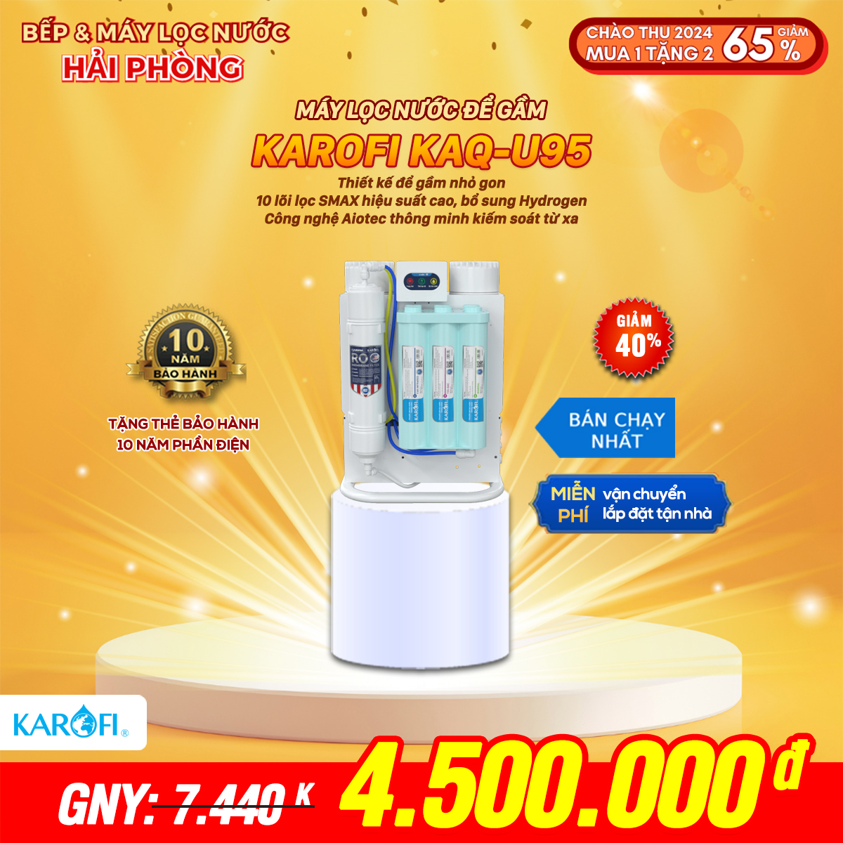 Máy lọc nước Karofi KAQ-U95