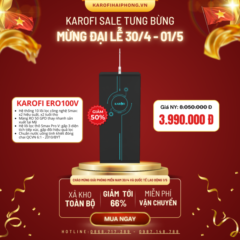 Ero100V Karofi Hải Phòng Sale Đại Lễ 30-04 2025