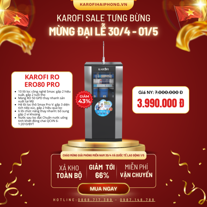 Ero80 pro Karofi Hải Phòng Sale Đại Lễ 30-04 2025