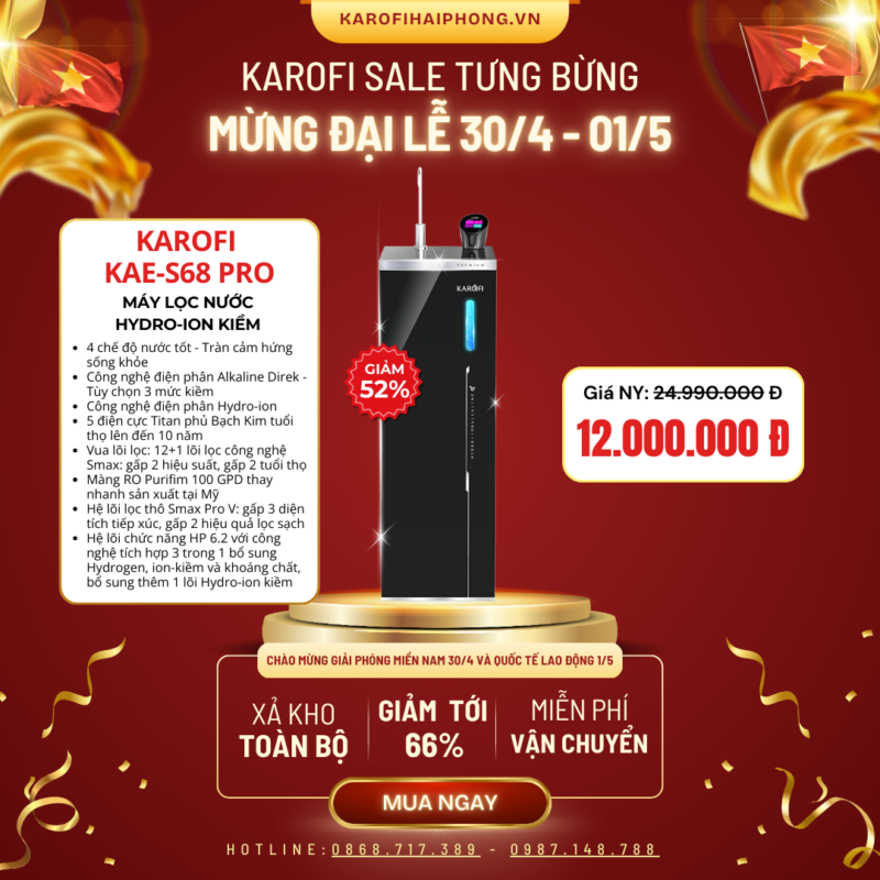 KAE-S68 PRO Karofi Hải Phòng Sale Đại Lễ 30-04 2025