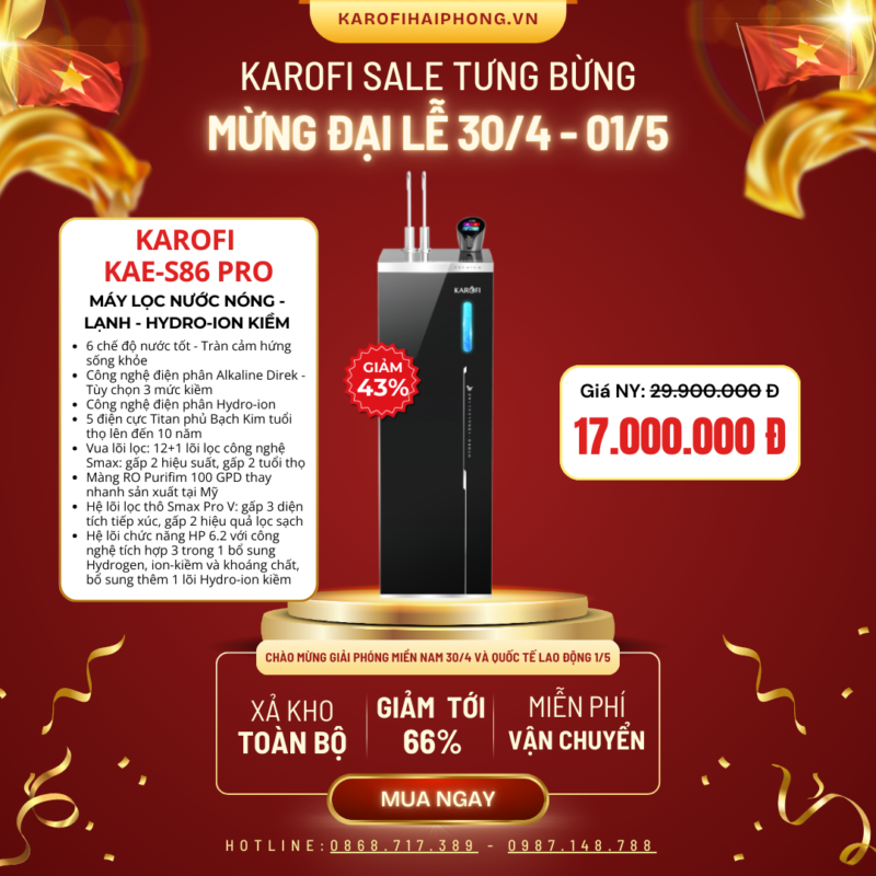 KAE-S86 PRO Karofi Hải Phòng Sale Đại Lễ 30-04 2025