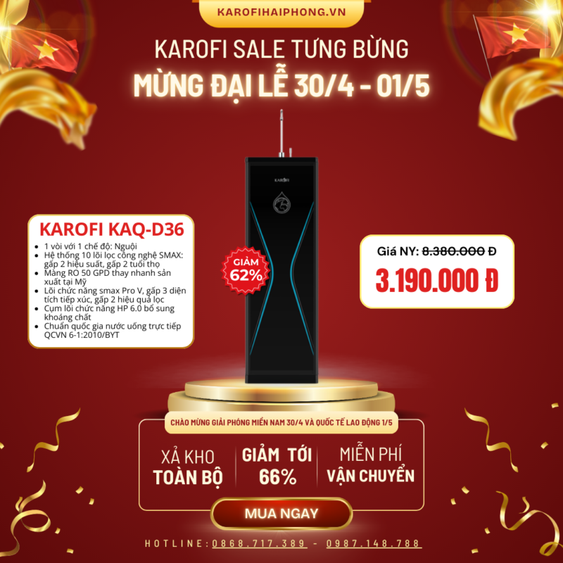 KAQ-D36 Karofi Hải Phòng Sale Đại Lễ 30-04 2025