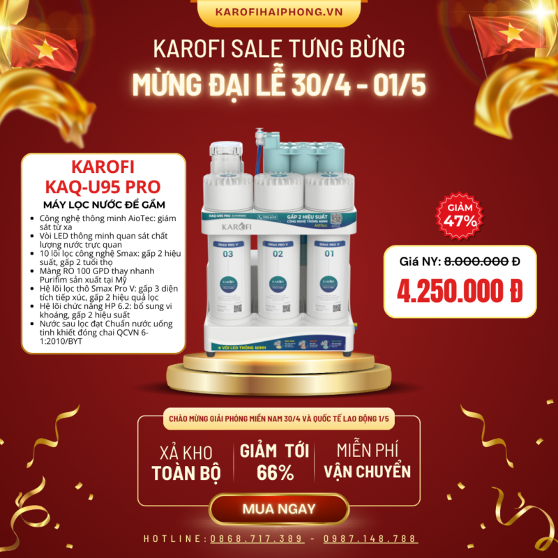 KAQ-U95 pro Karofi Hải Phòng Sale Đại Lễ 30-04 2025