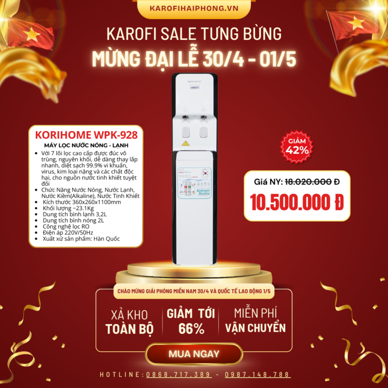 Korihome 928 Karofi Hải Phòng Sale Đại Lễ 30-04 2025