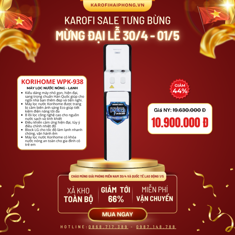 Korihome 938 Karofi Hải Phòng Sale Đại Lễ 30-04 2025