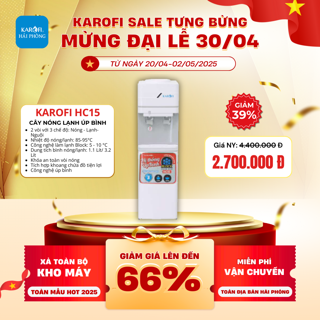2 Karofi HC15 - Karofi Hải Phòng sale 30-4 vuông