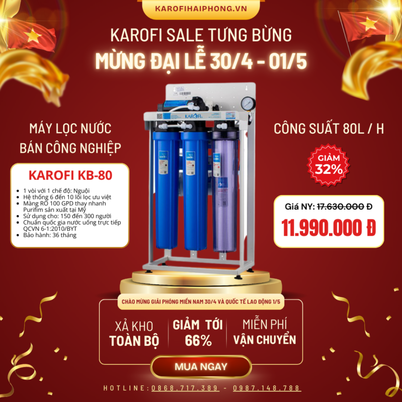 Bán công nghiệp KB80 Karofi Hải Phòng Sale Đại Lễ 30-04 2025